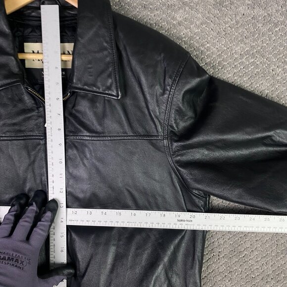 Vintage Wilsons M Julilan Leather Jacket Men's Small Black Full Zip Up Liner - Picture 10 of 15